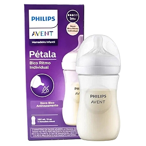 Mamadeira Pétala 3.0 260ml Transparente Philips Avent