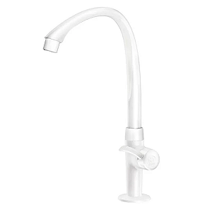 Torneira Mesa Bica Alta Móvel Linea Branca 1/2"