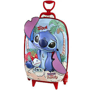 Mochila Rodinha Tripla Stitch Praia 3d Maxtoy