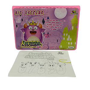 Kit Escolar Maleta 24pcs Menina Zein