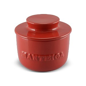 Manteigueira Francesa de Cerâmica 250gr Vermelho Ceraflame