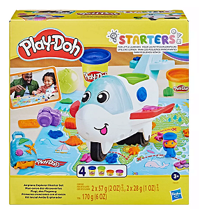 Massinha Play-Doh Kit Inicial Avião Explorador F8804 Hasbro