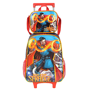 Kit Mochila de Rodinha e Lancheira Doutor Estranho Luxcel