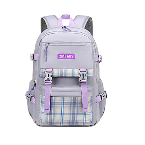 Mochila Escolar Infantil Meninas ZM Baby Cinza