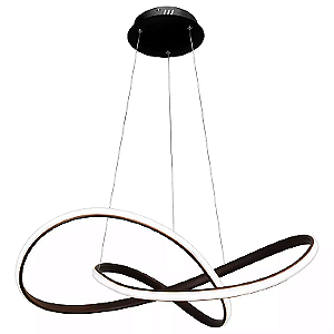 Lustre Pendente de Led Preto