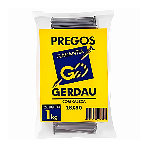 Prego Polido com Cabeça 18x30-2.3/4x10 1kg Gerdau