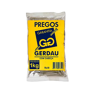 Prego Polido com Cabeça 15x18-1.1/2x13 1kg Gerdau