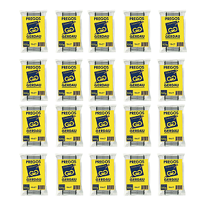 Kit com 20 Pacotes de Prego Telheiro GLV 18x27 Gerdau