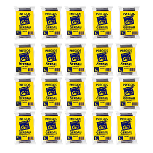 Kit com 20 Pacotes de Prego POL com Cabeça 18x30 Gerdau