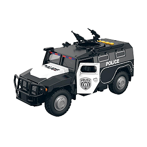 Carro Blindado Policial com Fricção Luz e Som Shiny Toys