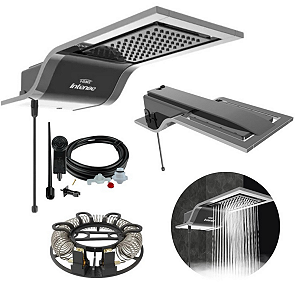 Chuveiro Ducha Eletrônica Intense Black 220V 7800W Fame