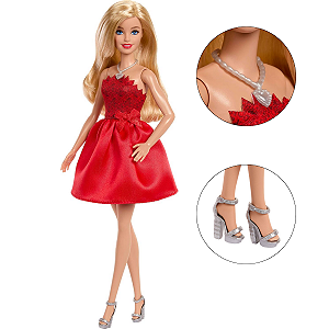 Barbie Loira Coleção de Aniversário 80 Anos Mattel