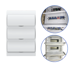 Quadro de Distribuição Embutir 36P Branco Enerbras