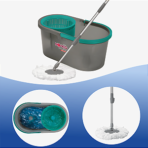 Mop Compacto Com Balde 10 Litros Bettanin Noviça