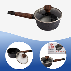 Panela Fogão De Indução Antiaderente Aluminio C/ Tampa 20cm