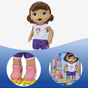 Boneca Baby Alive Aprendendo A Andar De Patins Morena Hasbro