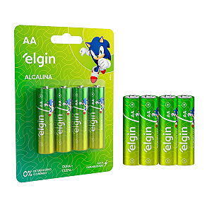 Pilha Alcalina AA Blister Com 4 Unidades Lr6 - 1,5v Elgin