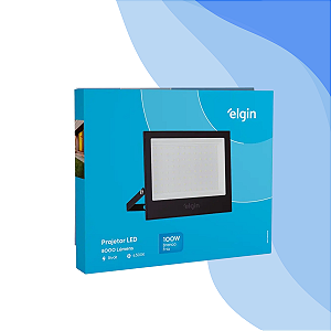 Refletor Elgin 100w Led Branco Frio 6500k Luz Branca