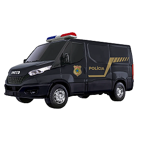 Miniatura Brinquedo Van Policia Iveco Daily 1:20