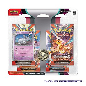 JOGO DE CARTA POKEMON EV3 - BLISTER TRIPLO - WOOPER OBSIDIANA EM