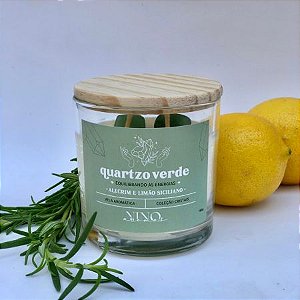 Vela Aromática Quartzo Verde 190g - Equilibrando as energias