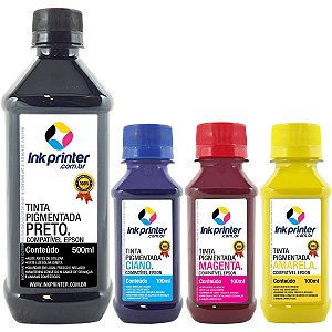 Tinta Pigmentada InkPrinter para Impressora Epson (800ml)