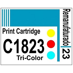 Etiqueta para Cartucho HP23 Color (C1823) - 10 unidades