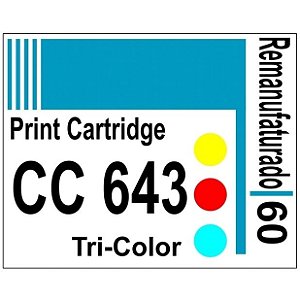 Etiqueta para Cartucho HP60 Color (CC643) - 10 unidades