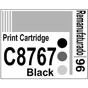 Etiqueta para Cartucho HP96 Black (C8767) - 10 unidades
