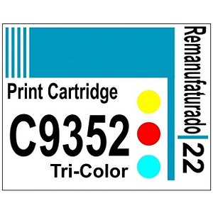 Etiqueta para Cartucho HP22 Color (C9352) - 10 unidades