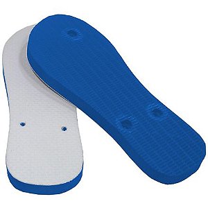 Chinelo com Tecido para Personalizar com Sublimação - Azul (Sem Tiras)