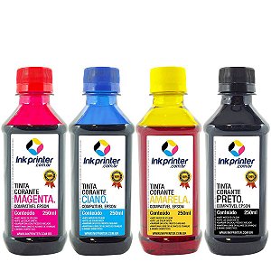 Tinta Corante InkPrinter para Impressora Epson (4x250ml)