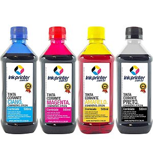 Tinta Corante InkPrinter para Impressora Epson (4x500ml)