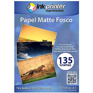 Papel Fotográfico Matte Fosco A3 135gr