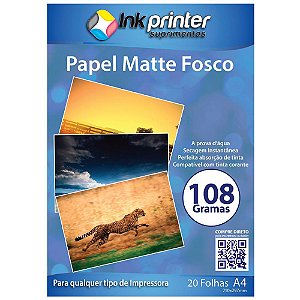 Papel Fotográfico Matte Fosco A4 108gr