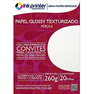 Papel Fotográfico Texturizado Pérola A4 260gr