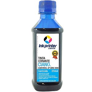 Tinta InkPrinter Ciano para Recarga de Cartucho de Impressora HP (250ml)