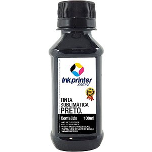 Tinta Sublimática InkPrinter Preta Para Sublimação (100ml)