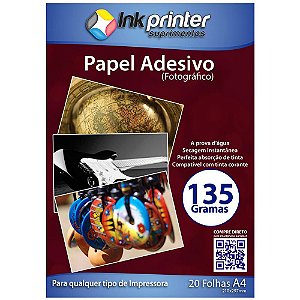 Papel Fotográfico Brilhante Glossy A4 135gr (ADESIVO)