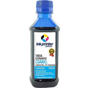 Tinta Corante InkPrinter Ciano para HP Série 7000, 8000 (250ml)