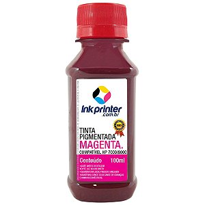 Tinta Pigmentada InkPrinter Magenta para Impressora HP Série 7000, 8000 (100ml)