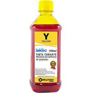 Tinta InkTec Amarela para Recarga de Cartucho de Impressora HP (500ml)