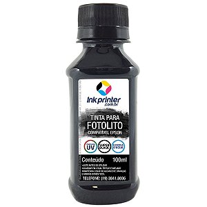 Tinta para Impressão de Fotolitos de Silk Screen Serigrafia Ink Printer - 100ml (Preta)