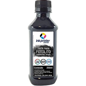 Tinta para Impressão de Fotolitos de Silk Screen Serigrafia Ink Printer - 250ml (Preta)