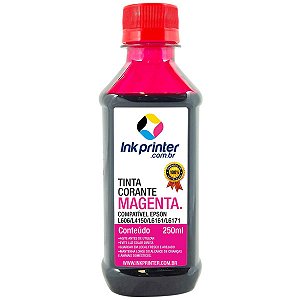 Refil de Tinta Compatível InkPrinter Magenta para Impressoras Epson L606, L4150, L4160, L6161, L6171 (250ml)