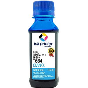 Tinta para Epson L120 - Ciano - Compatível Ink Printer (T664 - 100ml)