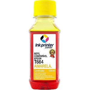 Tinta para Epson L200 - Amarelo - Compatível InkPrinter (T664 - 100ml)