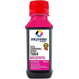 Tinta para Epson L200 - Magenta - Compatível InkPrinter (T664 - 100ml)