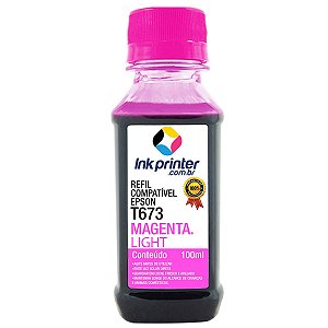Tinta para Epson L800 - Magenta Light - Compatível InkPrinter (T673 - 100ml)