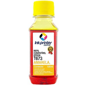 Tinta para Epson L805 - Amarelo - Compatível Ink Printer (T673 - 100ml)